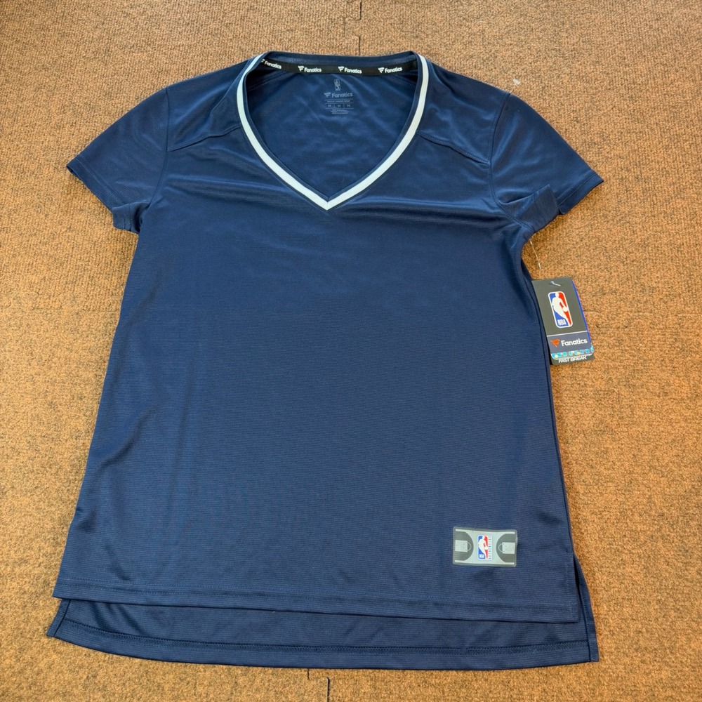 Fanatics NBA Women Fast Break Alt Jersey College Navy V-Neck Shirt Medium 2335